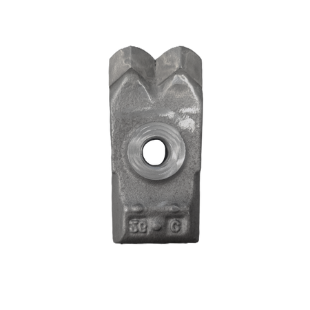 Mulcher tooth with 2 carbides