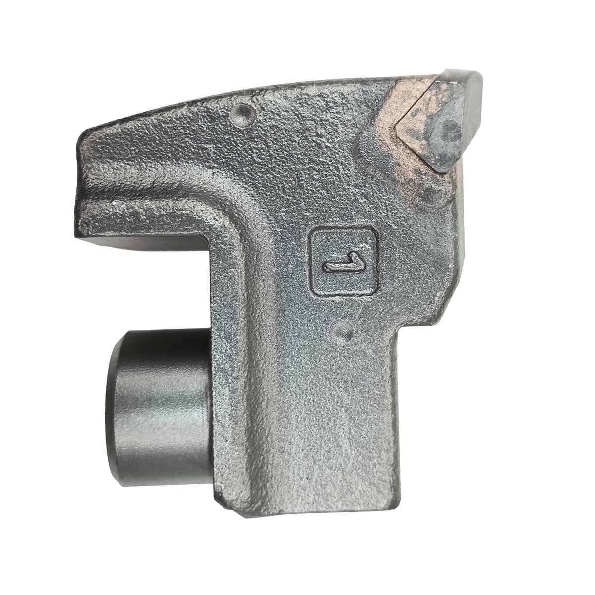 Mulcher tooth with hole for T-bolt