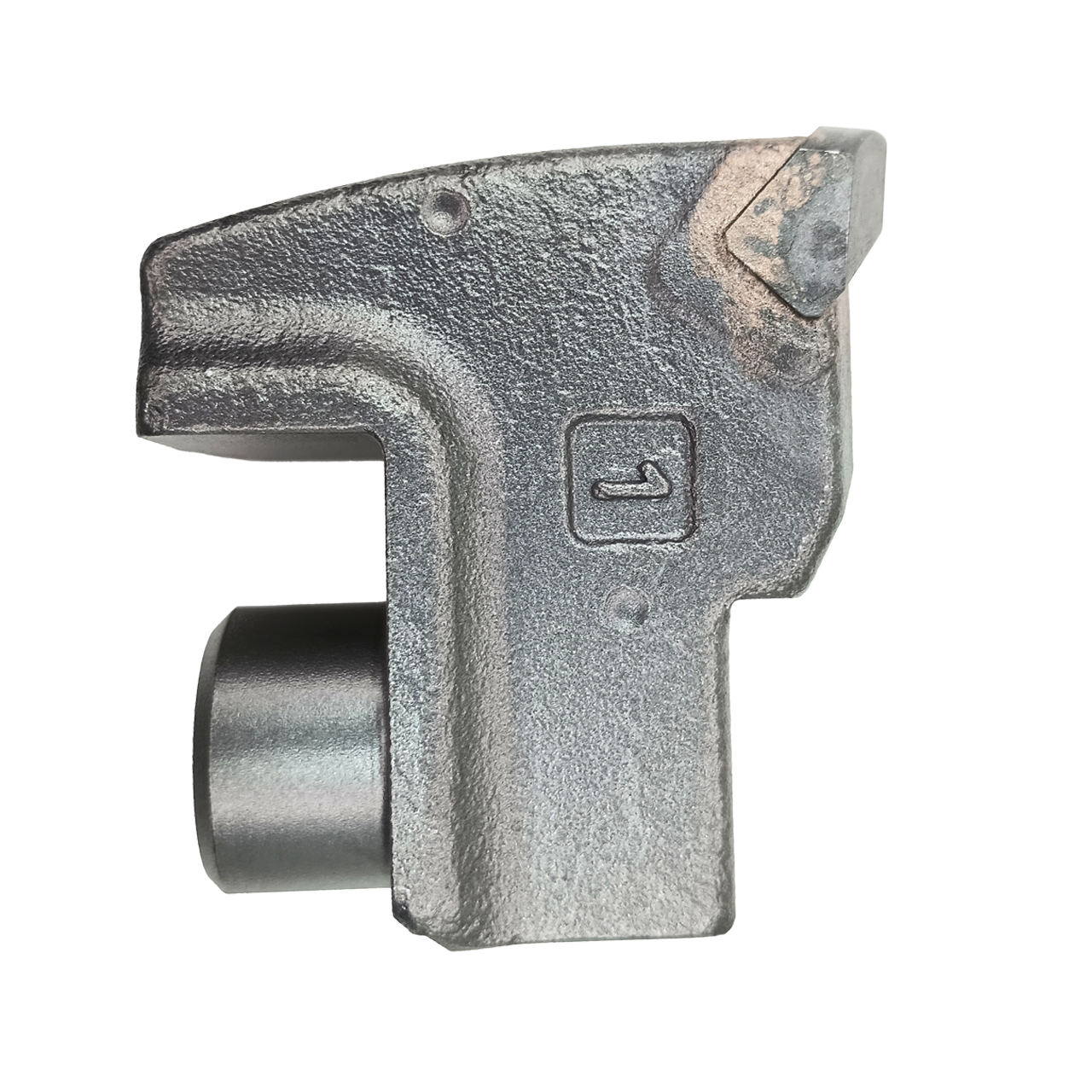 Mulcher tooth with hole for T-bolt