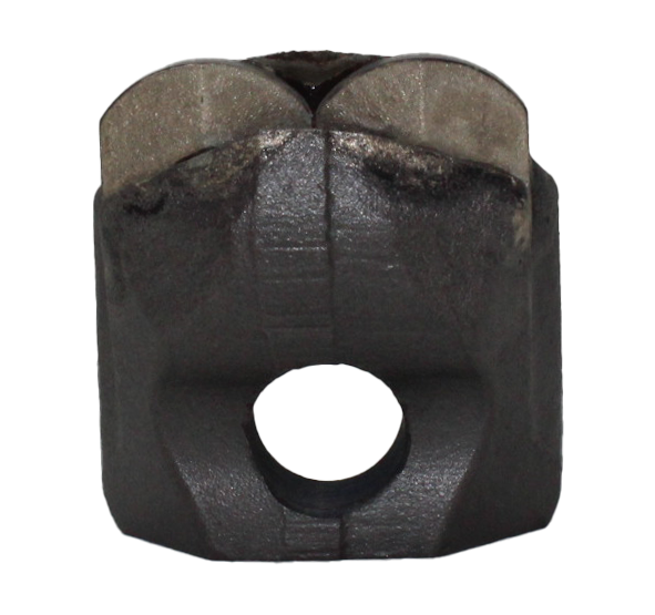 mulcher tooth with 2 pieces of carbide