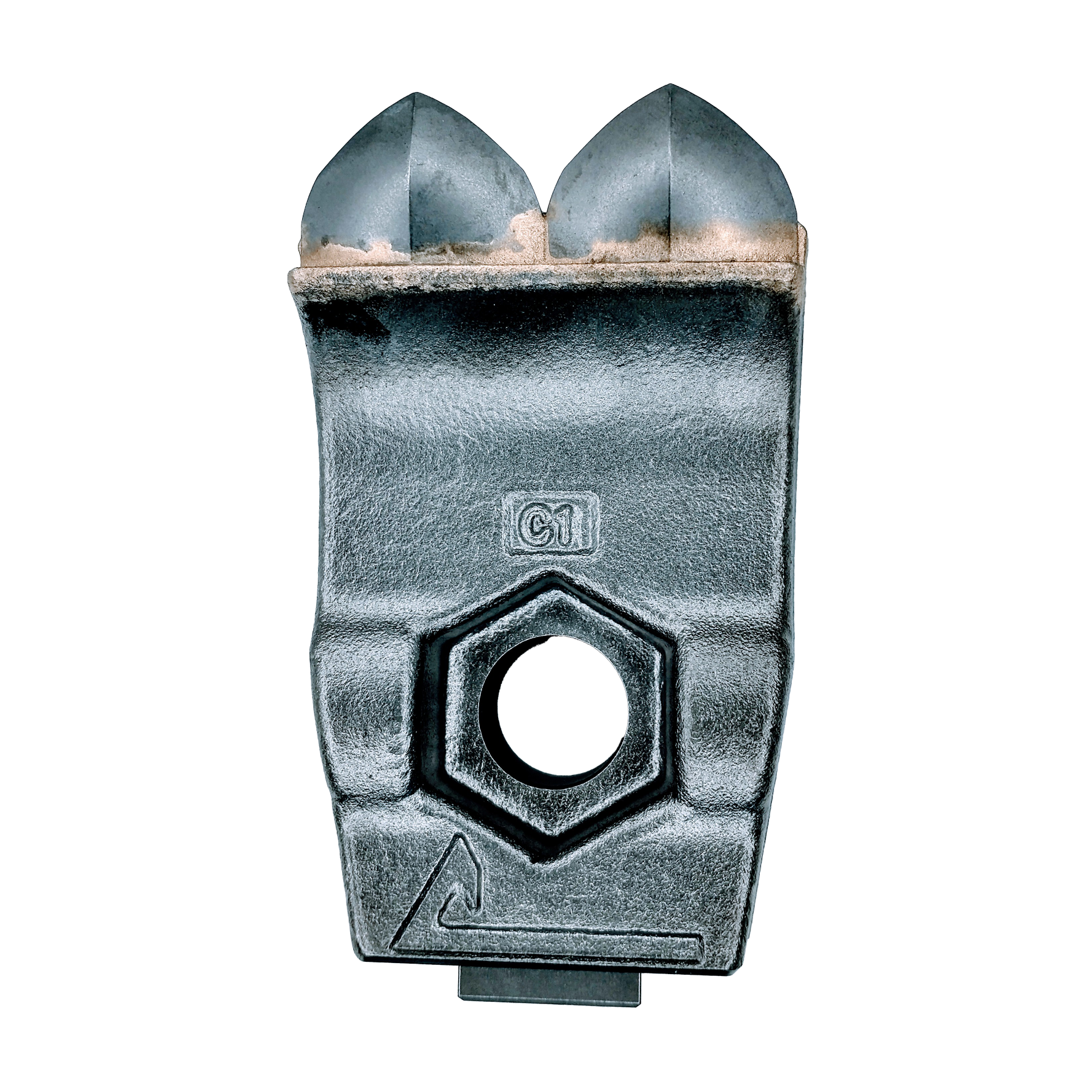 Carbide tooth for forestry equipment