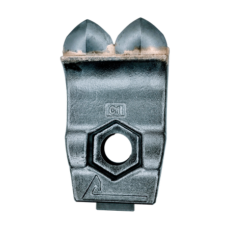 Carbide tooth for forestry equipment