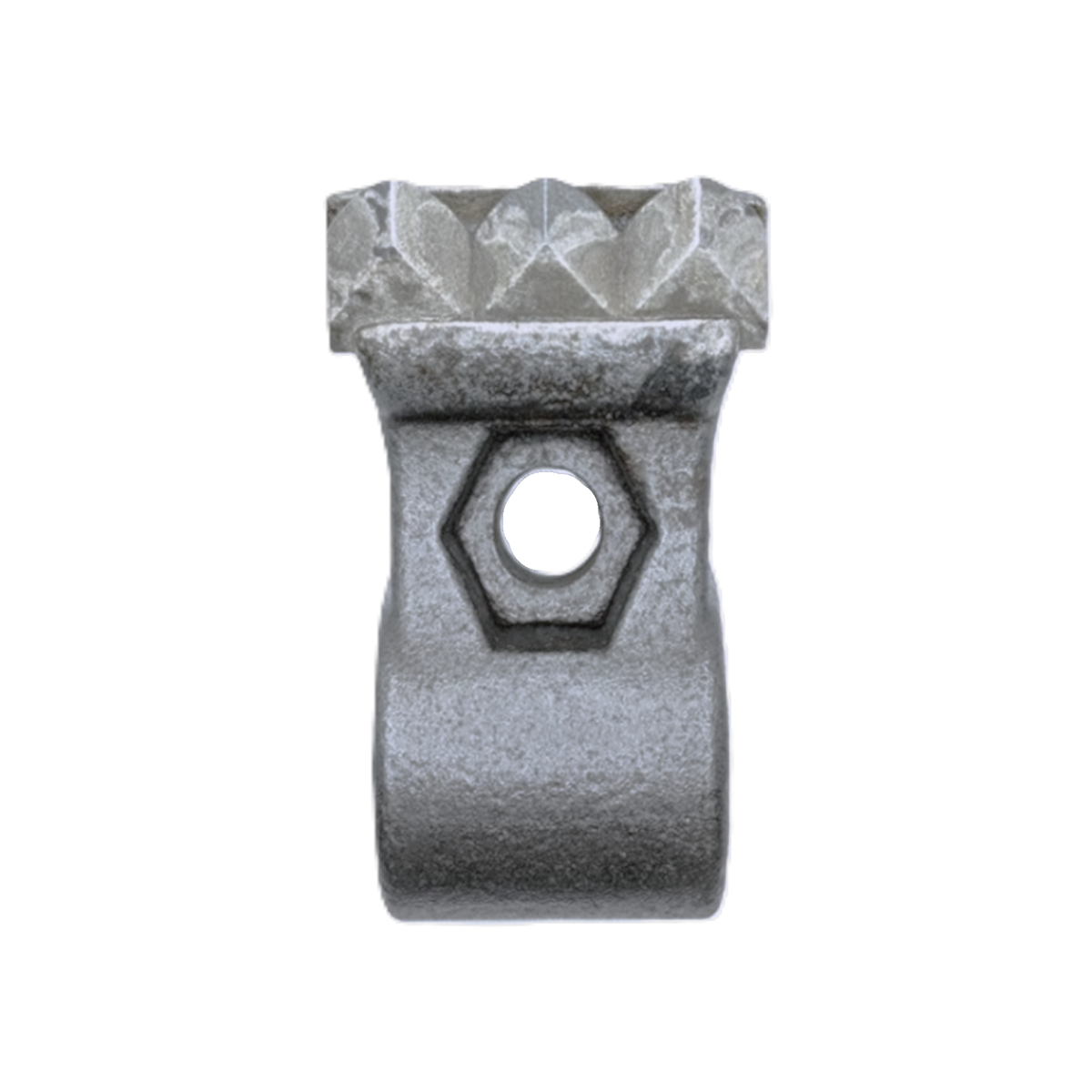 wear part with 3 carbides and hexagonal pocket over thru hole