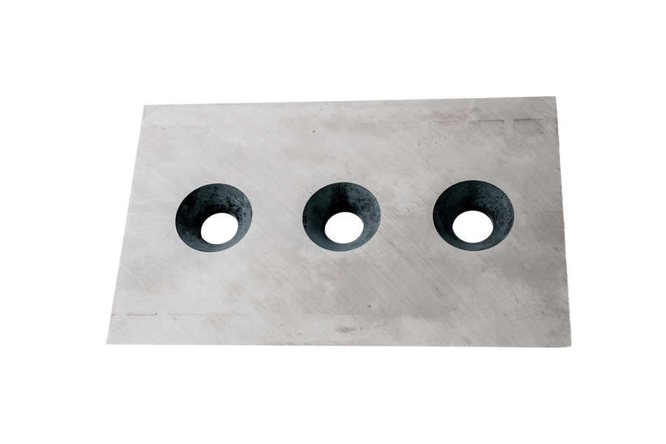 7-7/32" X 4-1/2" X 1/2" Blade, 3-hole, Reversible