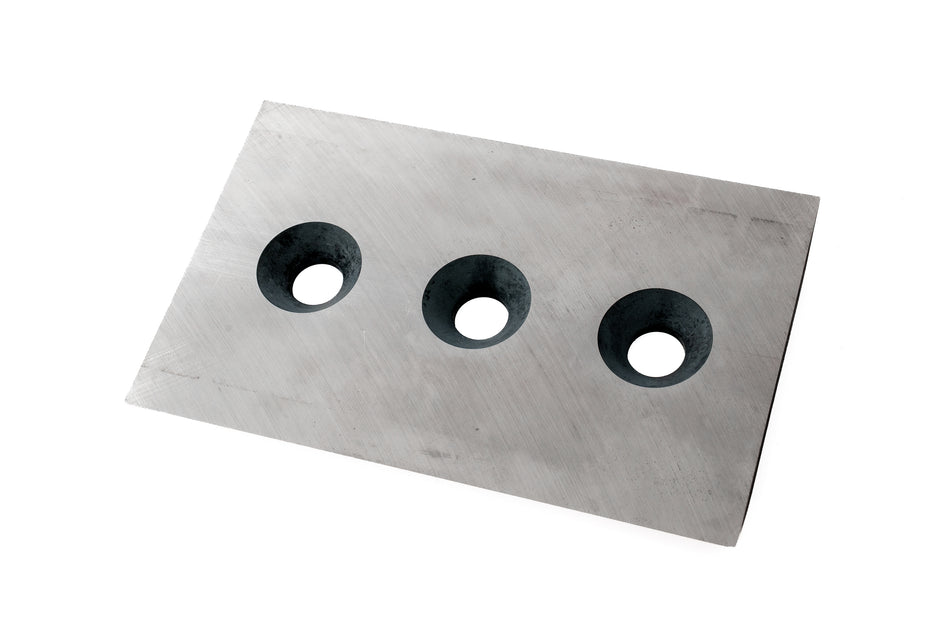 7-7/32" X 4-1/2" X 1/2" Blade, 3-hole, Reversible