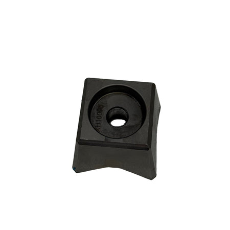 bottom surface of saw tooth, surface is counterbored for shank