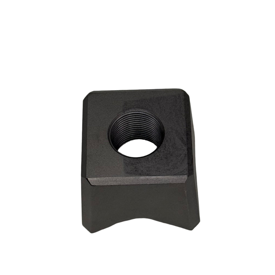 flat bottom surface of a no-shank tooth