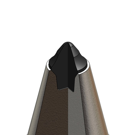 carbide tip with hybrid shape