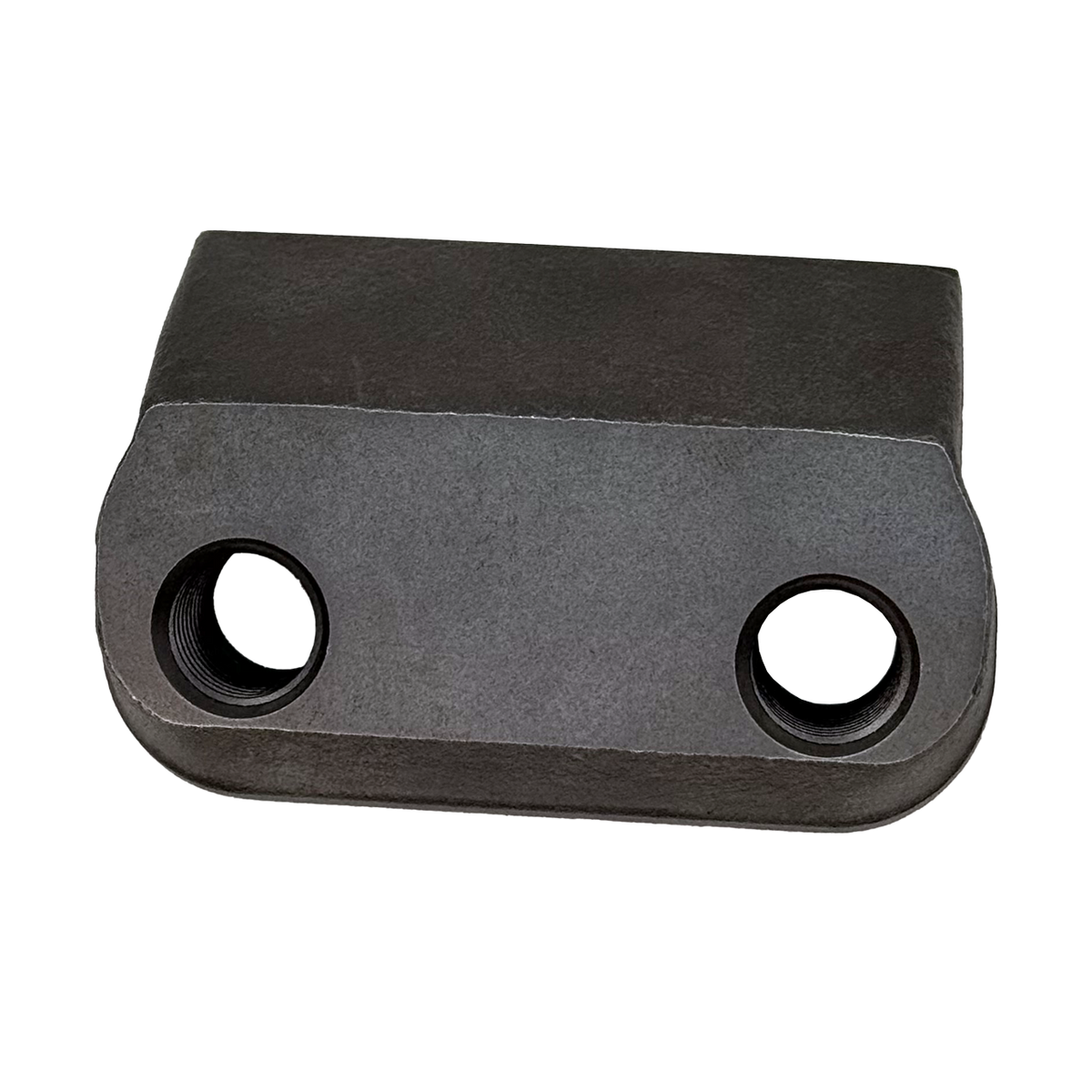 machined mounting surface of mulching blade with 2 threaded holes