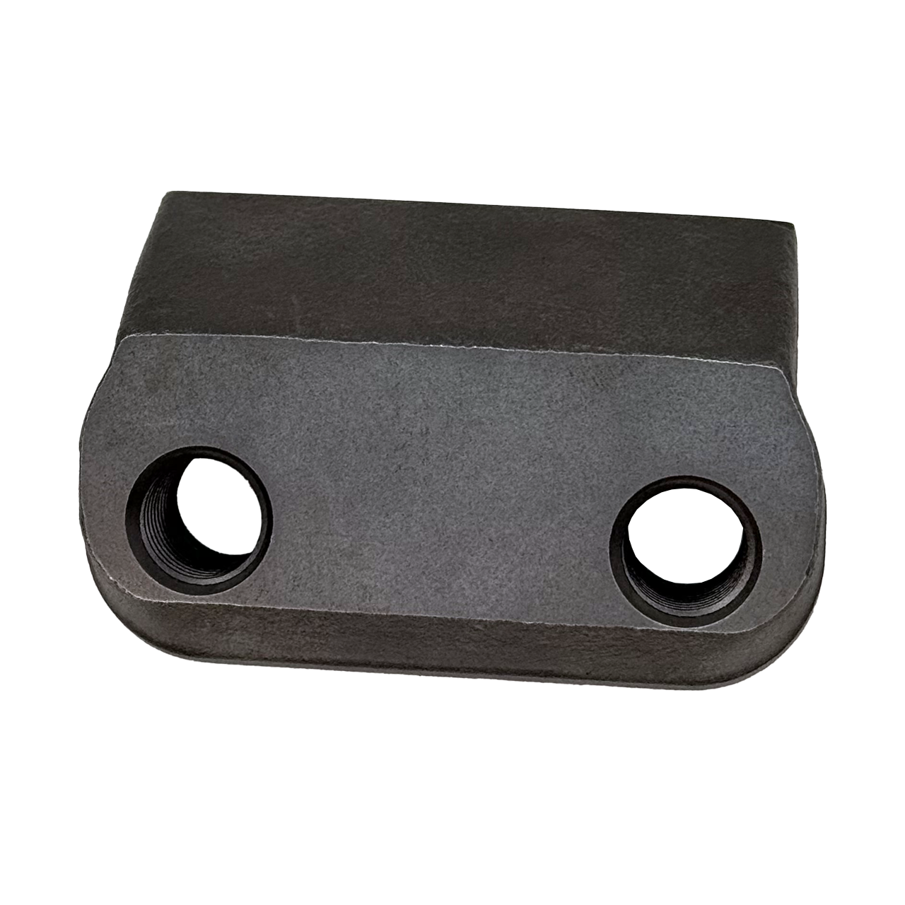 machined mounting surface of mulching blade with 2 threaded holes