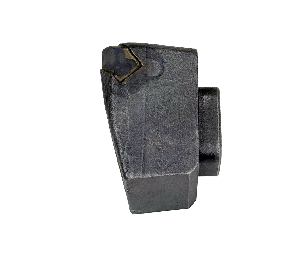 Wear part with carbide and threaded shank