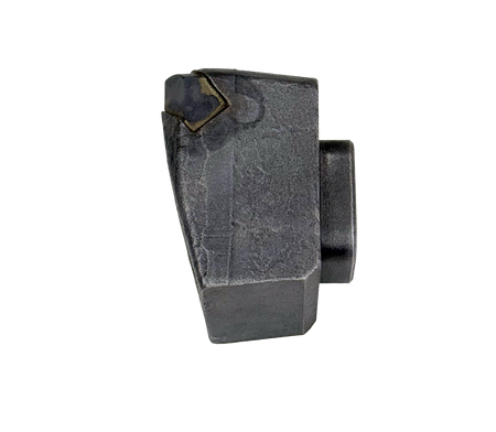 Wear part with carbide and threaded shank