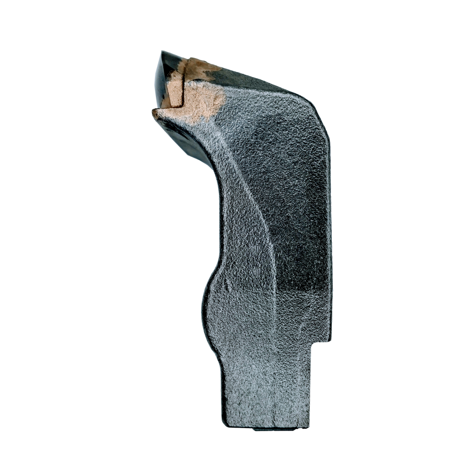 side view of carbide tooth for mulching and stump removal