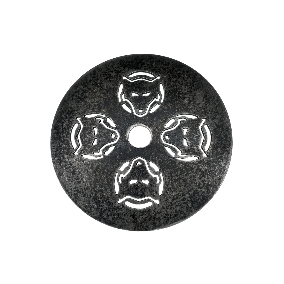 A grinder backing plate designed for a 6-inch grinder.