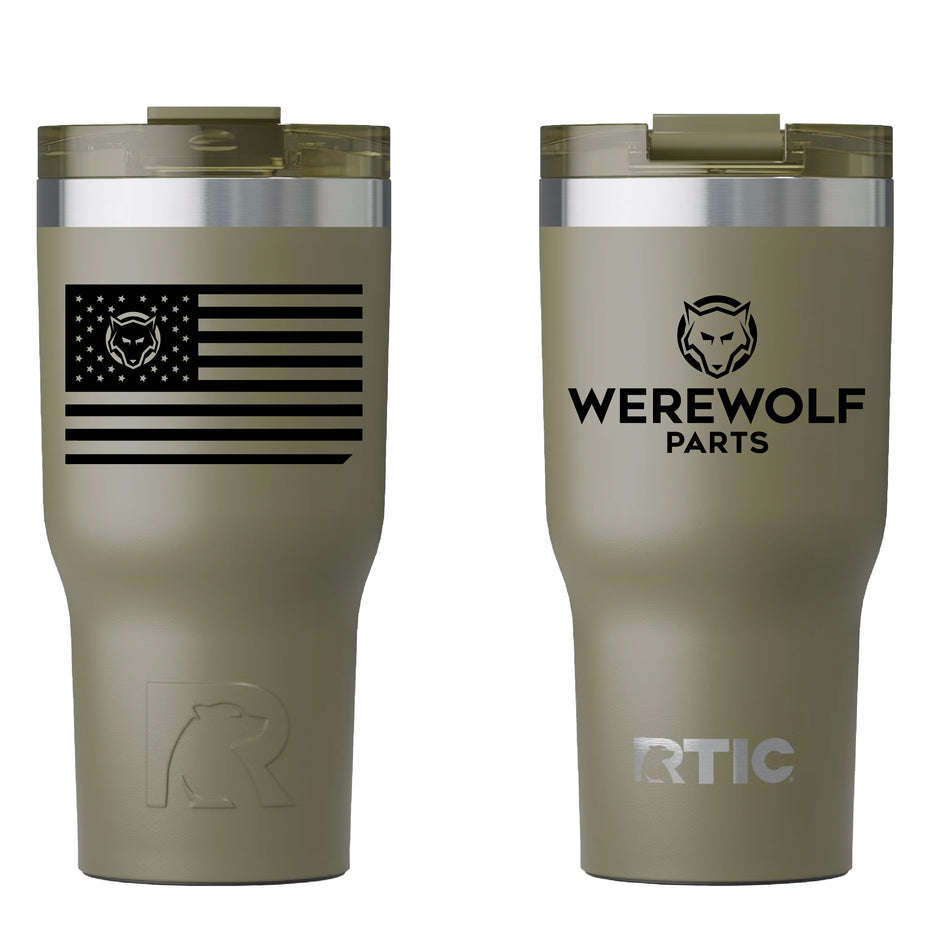 Café y taza de hombre lobo